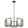 Lampa wisząca z kryształkami czarno-złota CAROLINE 5