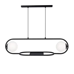 Lampa wisząca z miejscem na kwiaty czarna FINESTRA