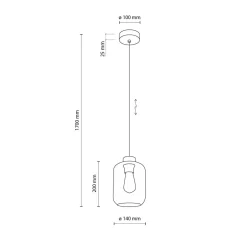 Lampa wisząca zielona MARCO GREEN