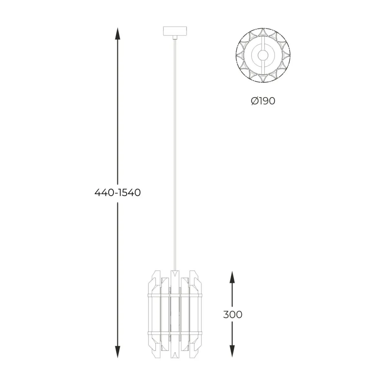 Lampa wisząca złota ALEXANDRIA 19 cm