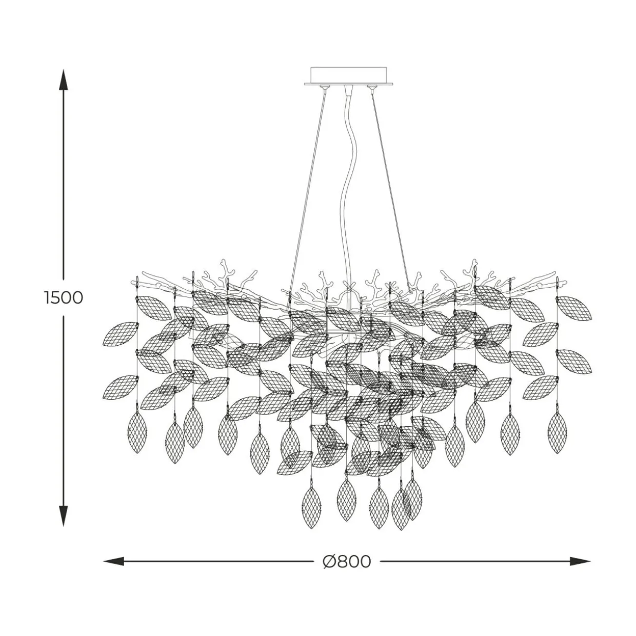 Lampa wisząca złota CINDY