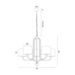 Lampa wisząca złota MARANELLO