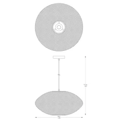 Lampa wisząca złota ORION 50 cm