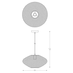 Lampa wisząca złota ORION 37 cm