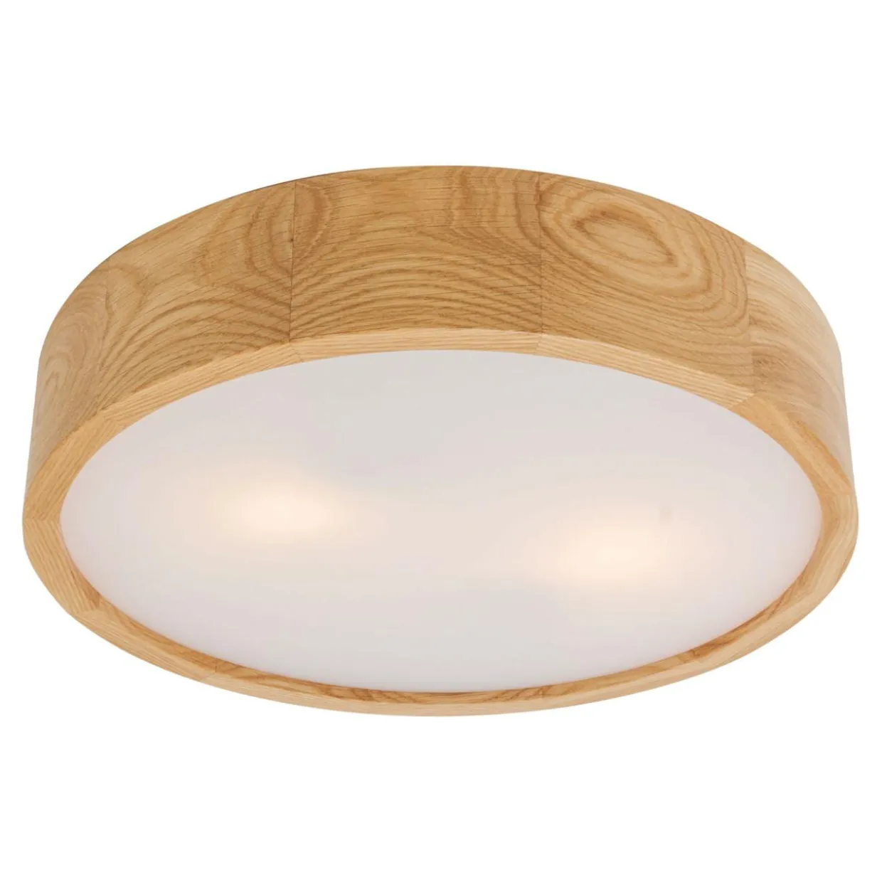 Lampa z oprawą w kolorze dębu - średnica 37 cm