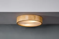 Lampa z oprawą w kolorze dębu - średnica 37 cm