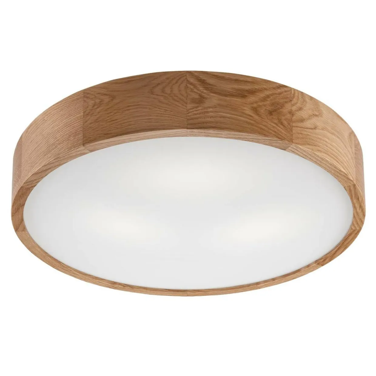 Lampa z oprawą w kolorze dębu - średnica 47 cm