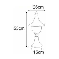 Lampa zewnętrzna outdoor stojąca niska czarna BOSTON