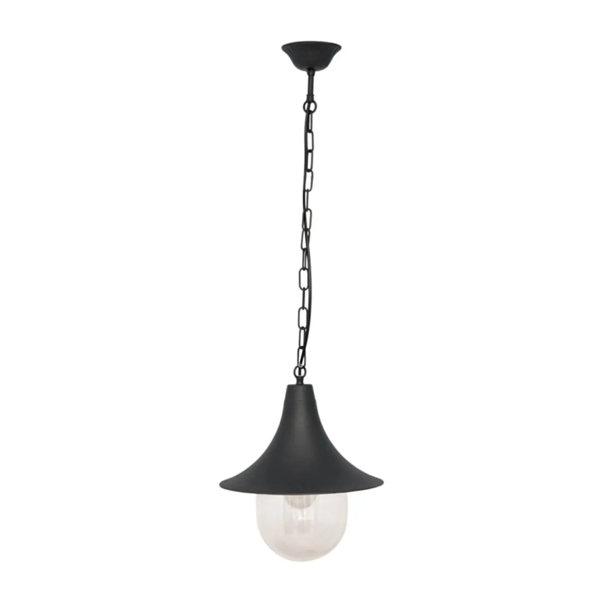 Lampa zewnętrzna wisząca na łańcuchu outdoor czarna BOSTON