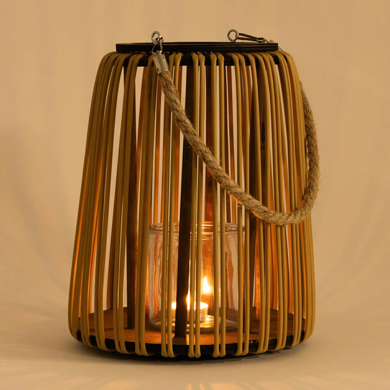 Lampion wiklinowy brązowy 31 cm