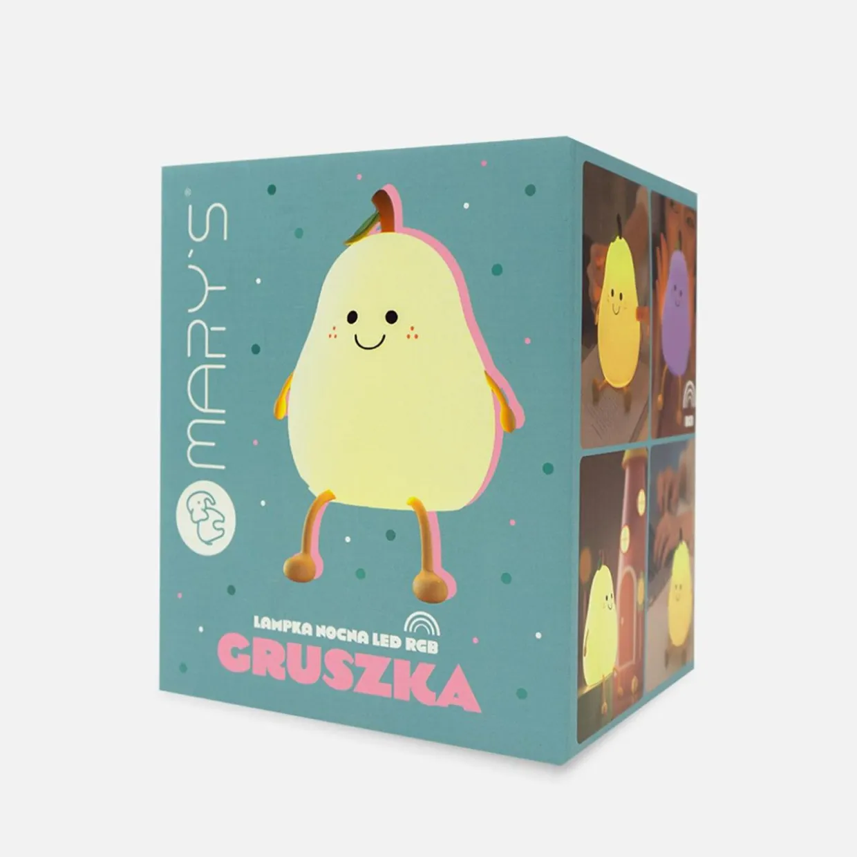 Lampka nocna LED RGB MARY'S biała GRUSZKA