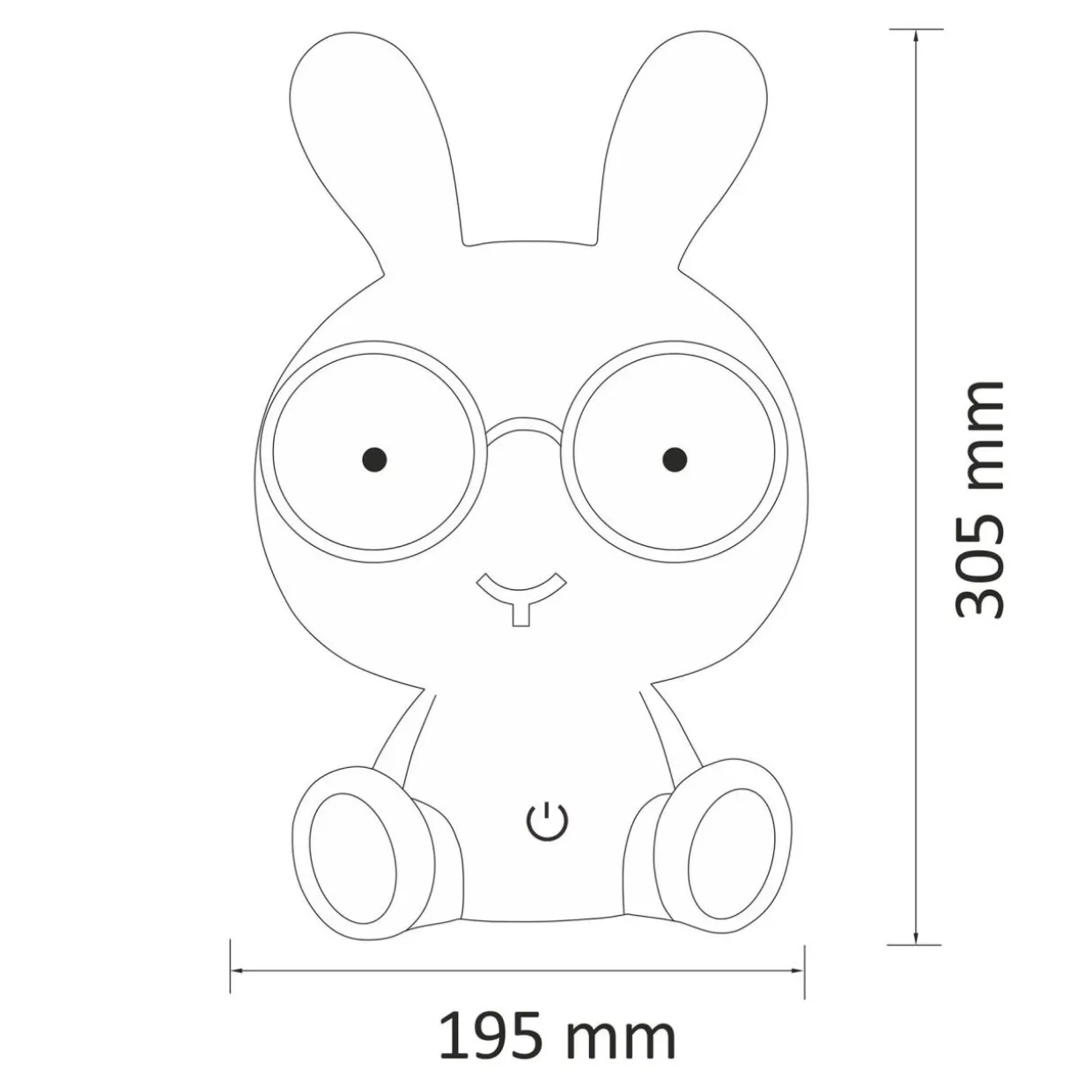 Lampka nocna różowa LED KRÓLIK