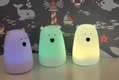 Lampka nocna silikonowa biała LED RGB MIŚ
