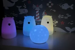 Lampka nocna silikonowa biała LED RGB MIŚ