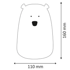 Lampka nocna silikonowa niebieska LED RGB MIŚ