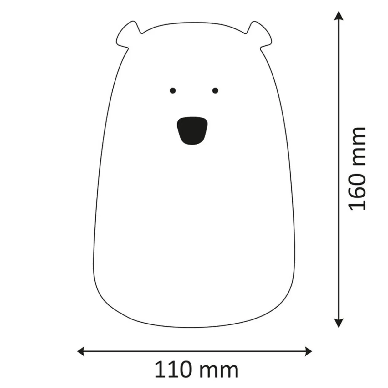 Lampka nocna silikonowa niebieska LED RGB MIŚ