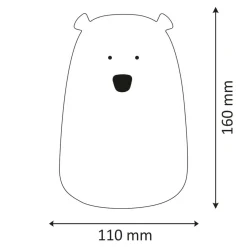 Lampka nocna silikonowa różowa LED RGB MIŚ
