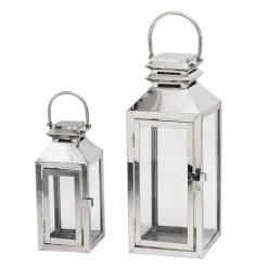 Latarenka / lampion srebrna 23,5 cm