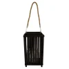 Latarenka drewniana czarna 26 cm