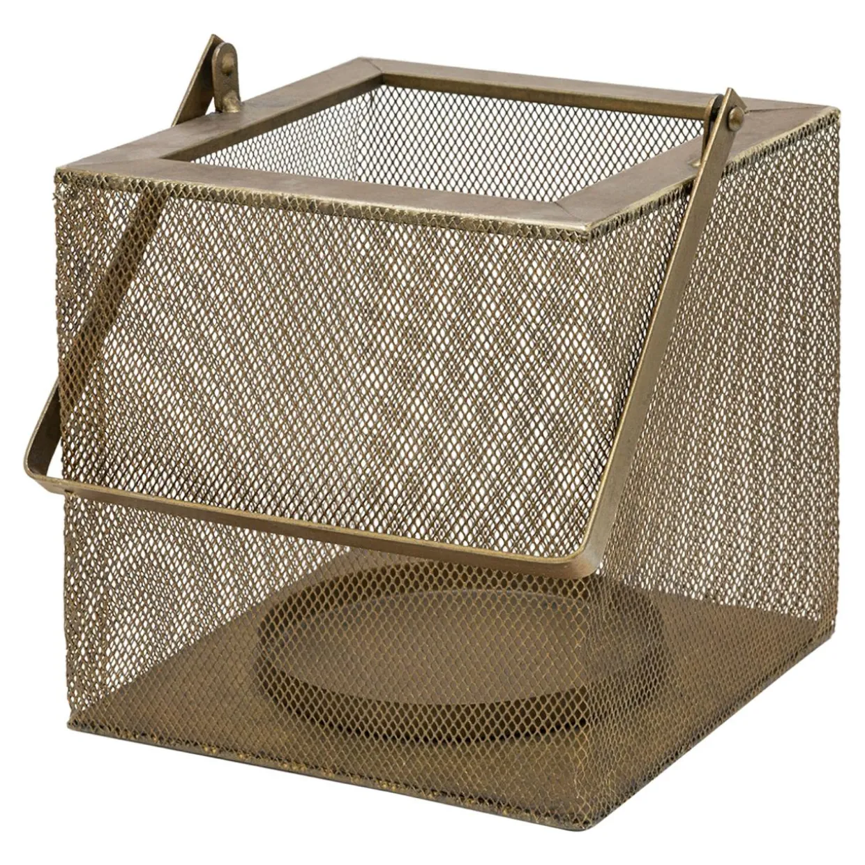Latarenka metalowa złota 18 cm