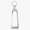 Latarenka z uchwytem na tealight srebrna 48,5 cm