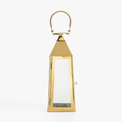 Latarenka z uchwytem na tealight złota 30 cm