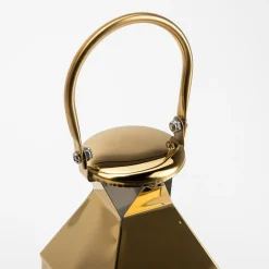 Latarenka z uchwytem na tealight złota 30 cm