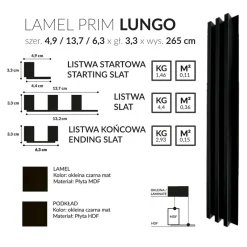 Listwa startowa lameli PRIM LUNGO