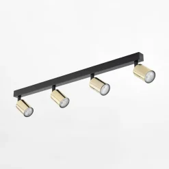 Listwa sufitowa 4 spoty czarno-złota TOP
