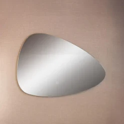 Lustro łazienkowe LED nieregularny kształt 50x70 cm