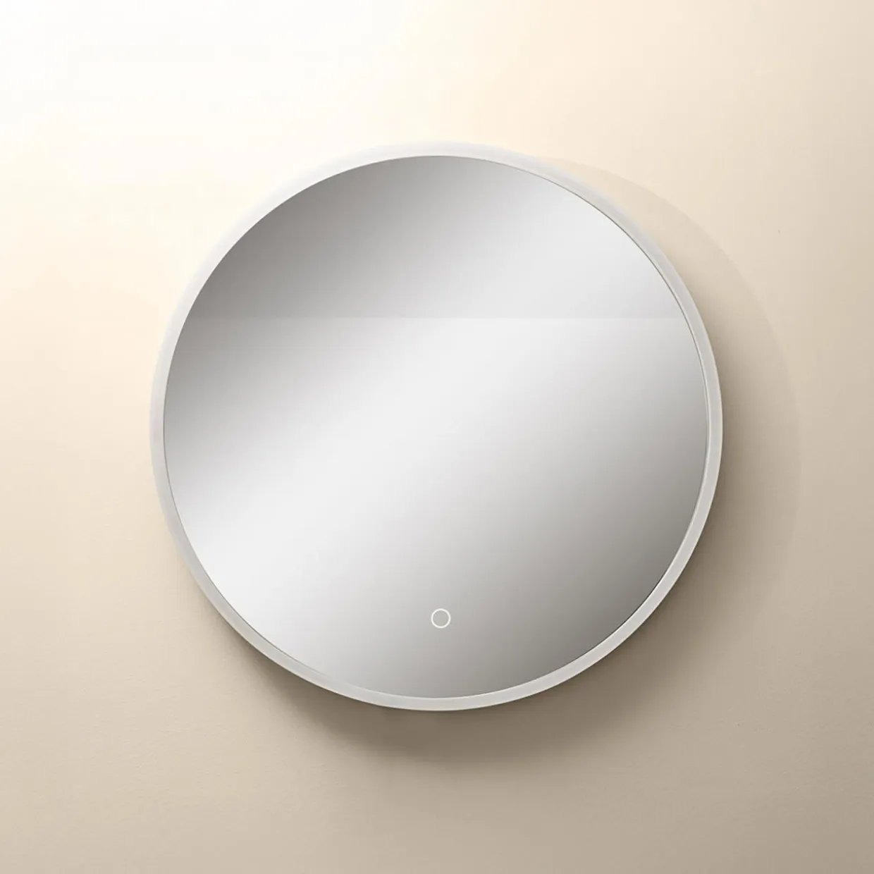 Lustro łazienkowe z akrylową ramą LED złote 60 cm