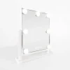 Lustro prostokątne z oświetleniem LED białe 32x8x35 cm