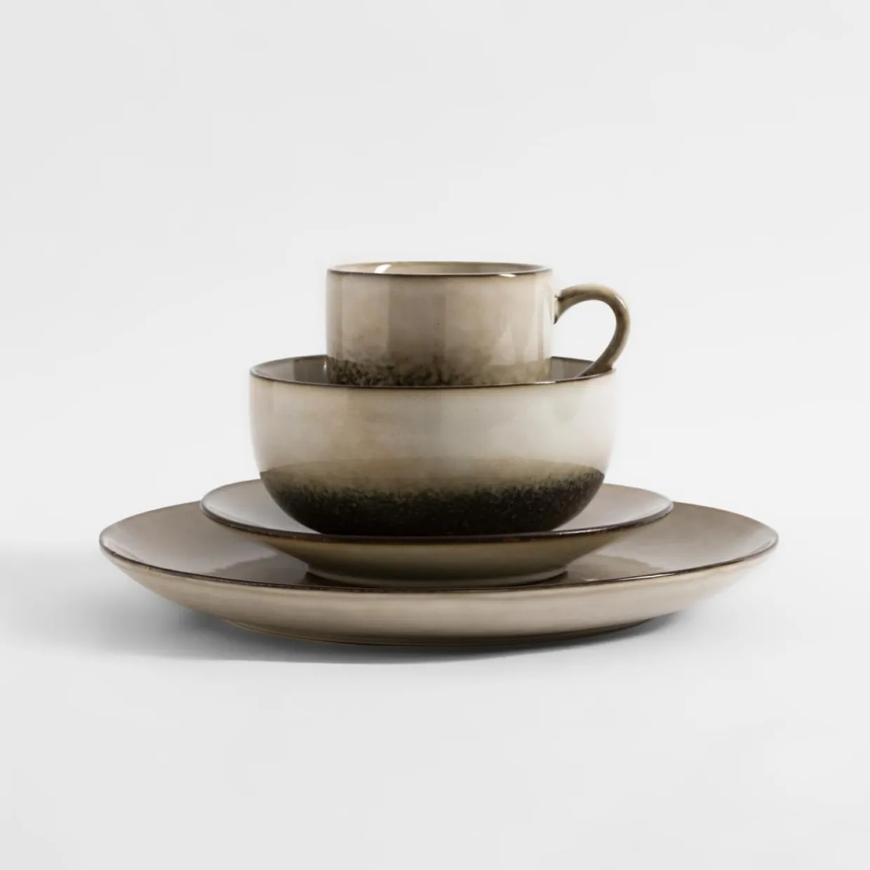 Miska ceramiczna brązowo-beżowa ZORA 690 ml