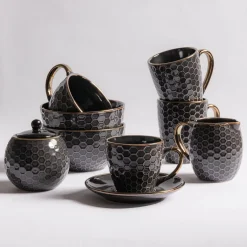 Miska ceramiczna czarna BRESCA 650 ml