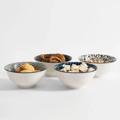 Miska porcelanowa biało-czarna LAUREL 650 ml