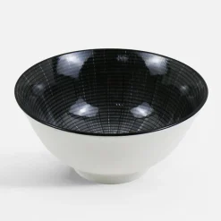 Miska porcelanowa biało-czarna OTTICO 650 ml