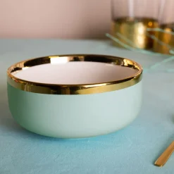 Miska porcelanowa jasna zieleń AURORA GOLD 500 ml