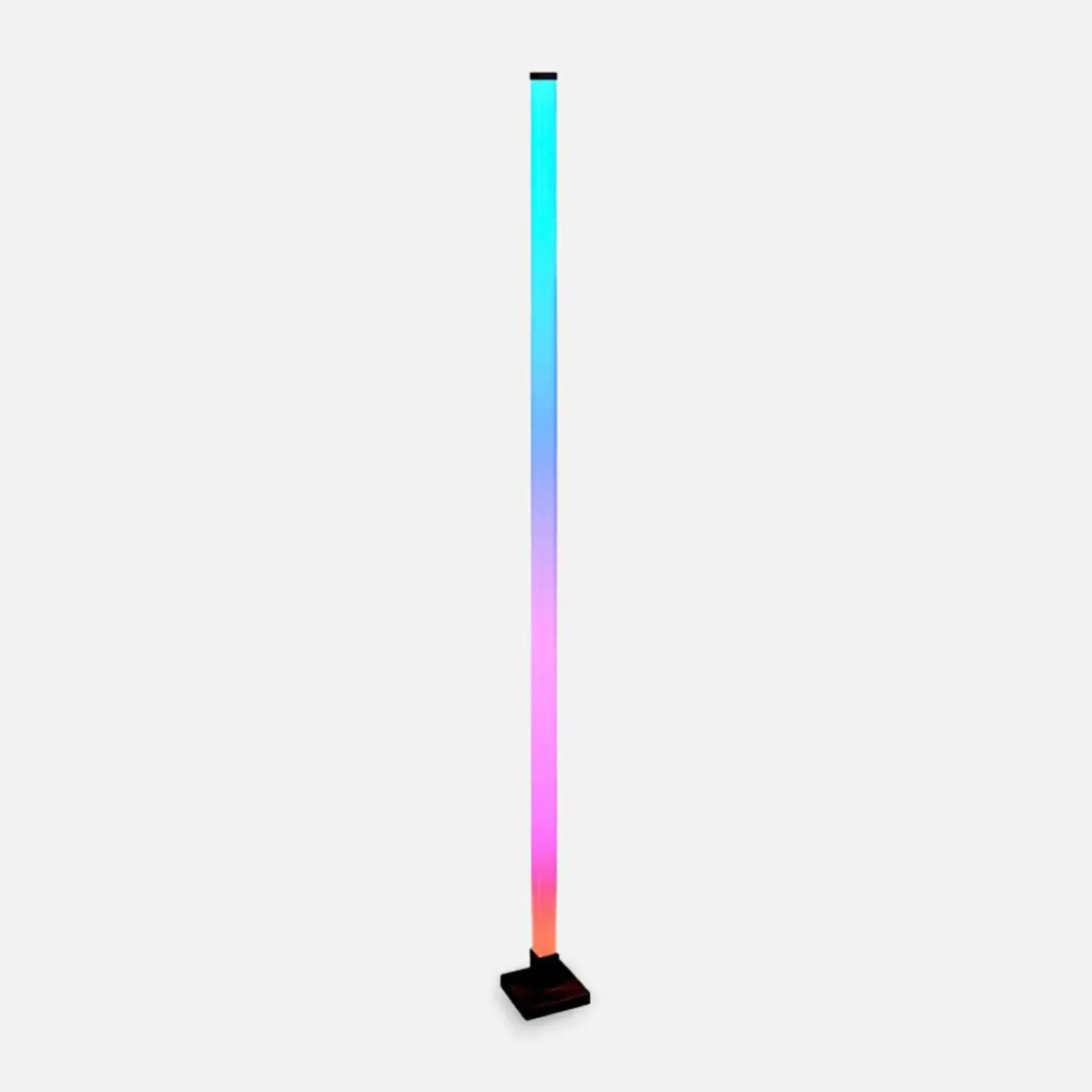 Muzyczna lampa podłogowa LED RGB czarna TUYA z pilotem