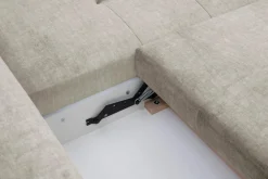 Narożnik rozkładany beżowy CALPE prawy