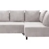 Narożnik sztruksowy jasnoszary LOGOS prawy