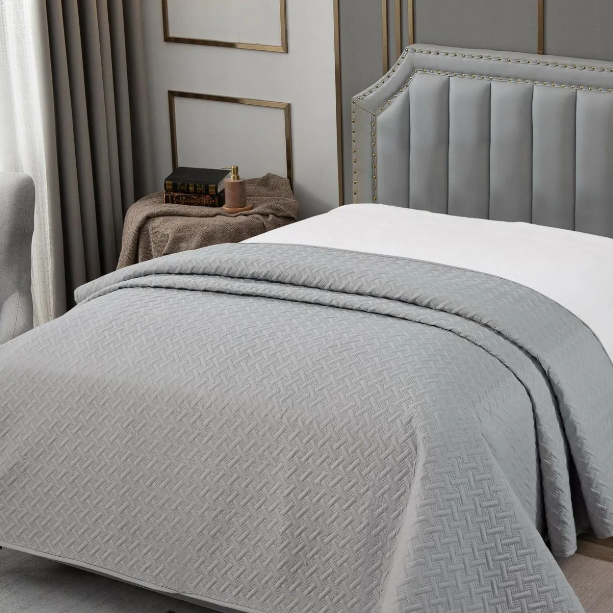 Narzuta jasnoszara SELINE 220x240 cm