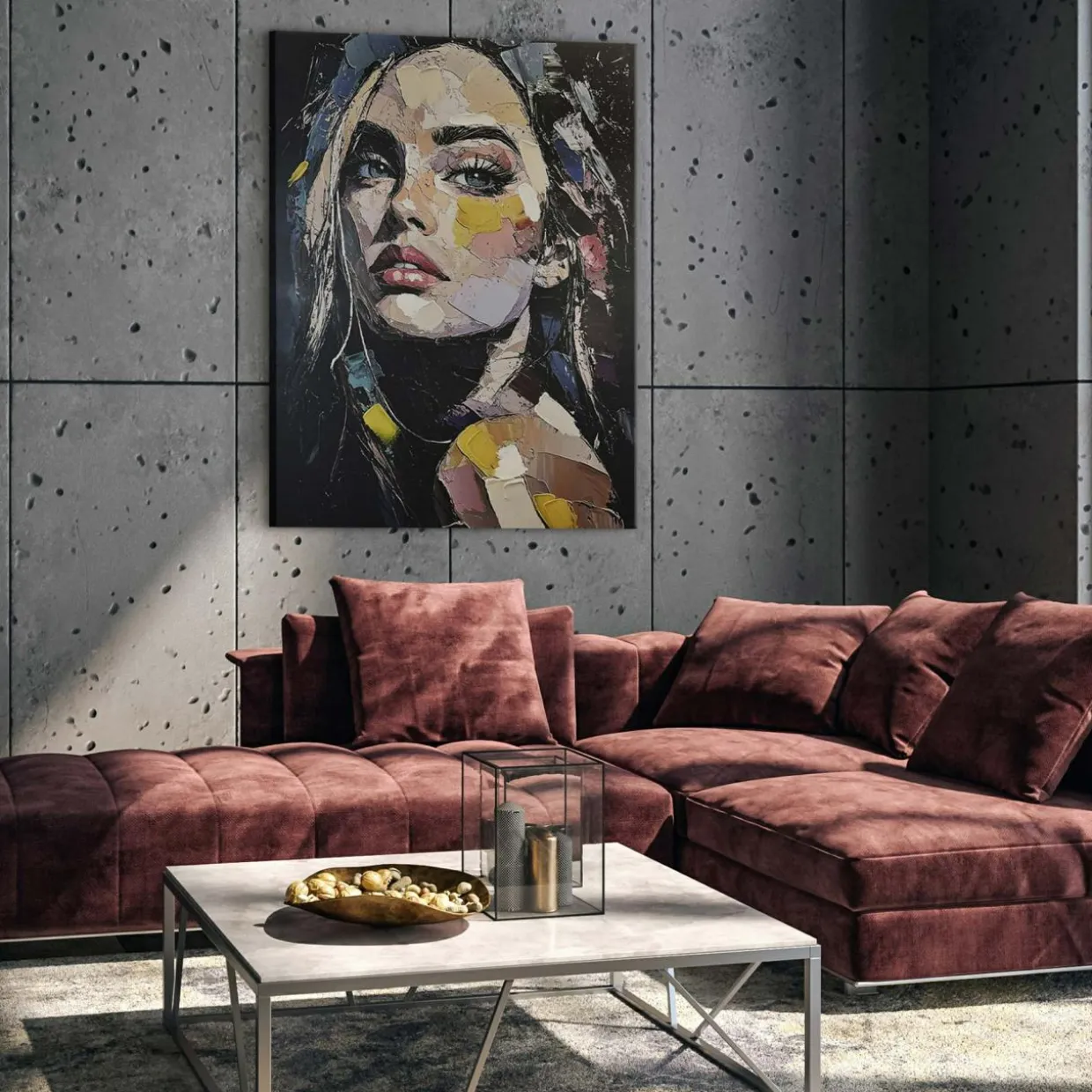 Obraz CANVAS PAINTING LAUREL 70x100 cm