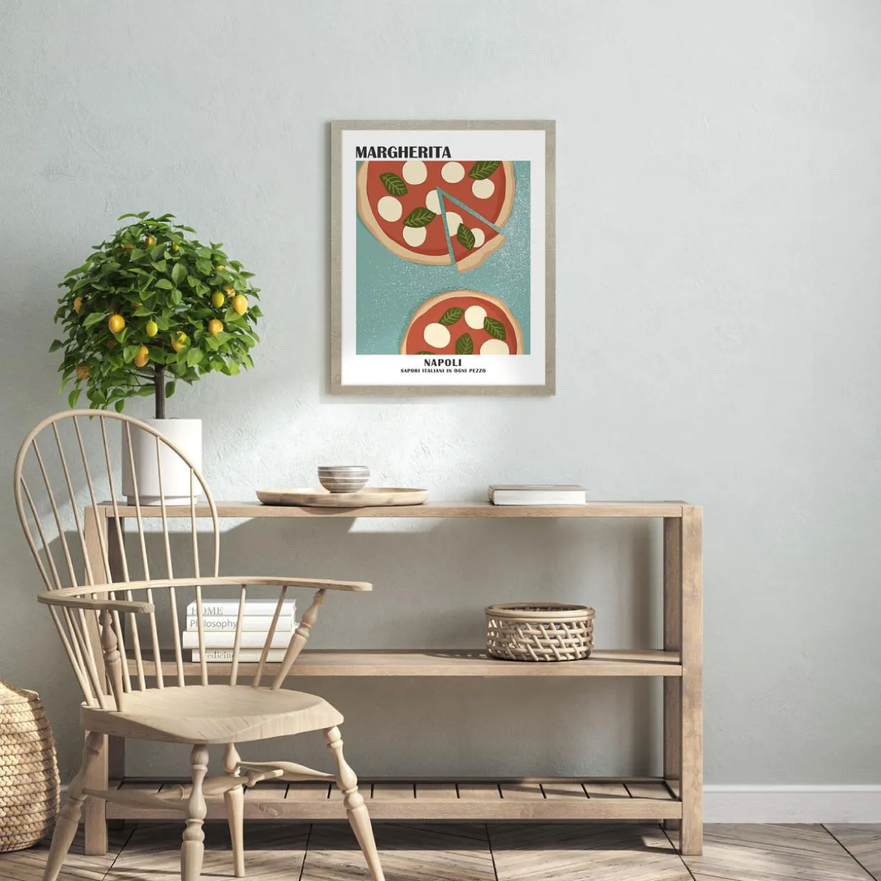 Obraz do kuchni PIZZA MARGHERITA 40x50 cm