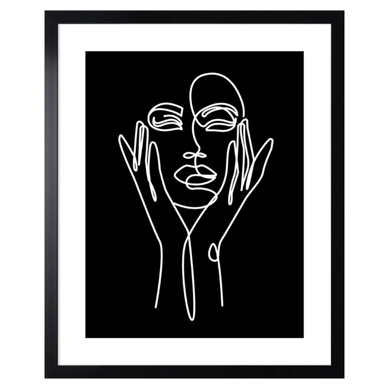 Obraz Line Art Twarz LINEAR II 43x53 cm