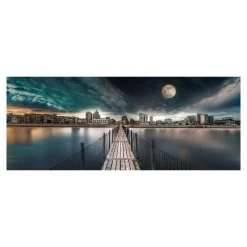Obraz na płótnie MOON CITY 60x150 cm