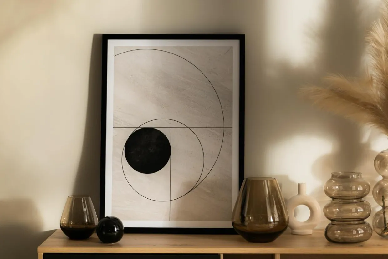 Obraz w czarnej ramie ABSTRACT III 50x70 cm
