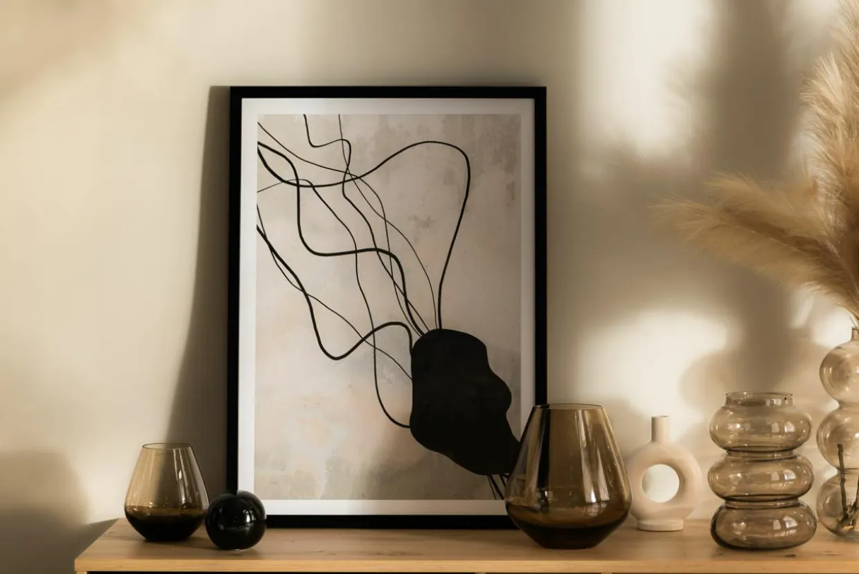 Obraz w czarnej ramie ABSTRACT I 50x70 cm