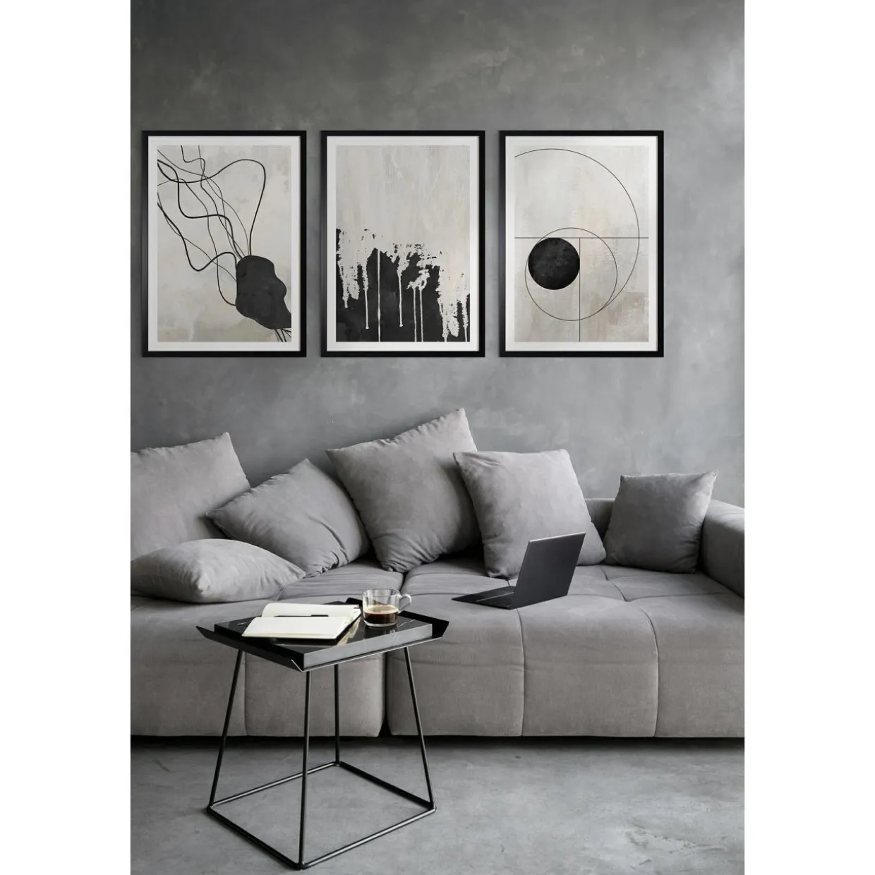Obraz w czarnej ramie ABSTRACT I 50x70 cm