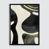Obraz w czarnej ramie BLACK STAINS 50x70 cm
