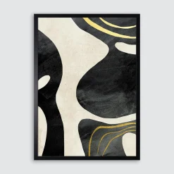 Obraz w czarnej ramie BLACK STAINS 50x70 cm